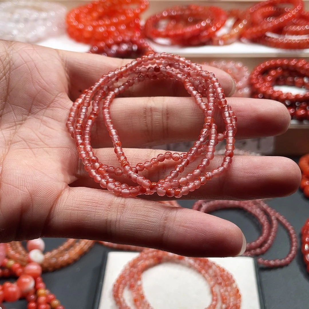 南红玛瑙未镶嵌手链