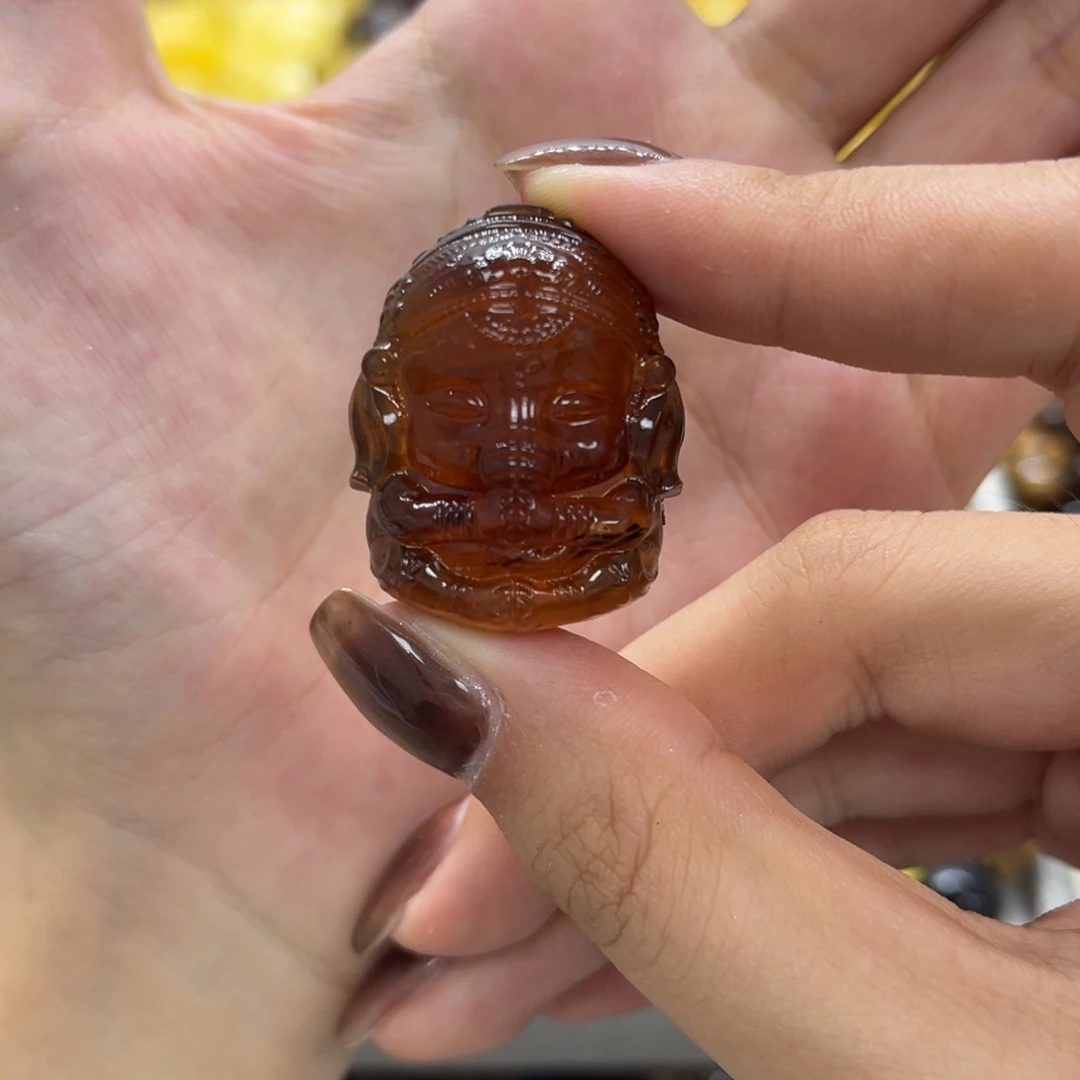 琥珀未镶嵌裸石天然琥珀缅甸琥珀象神款可吊坠手串