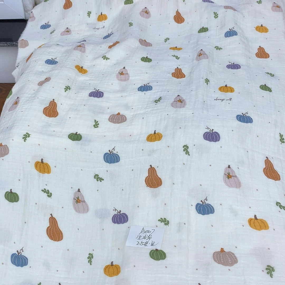 棉A007全棉皱皱纱双层纱A类2.5米宽