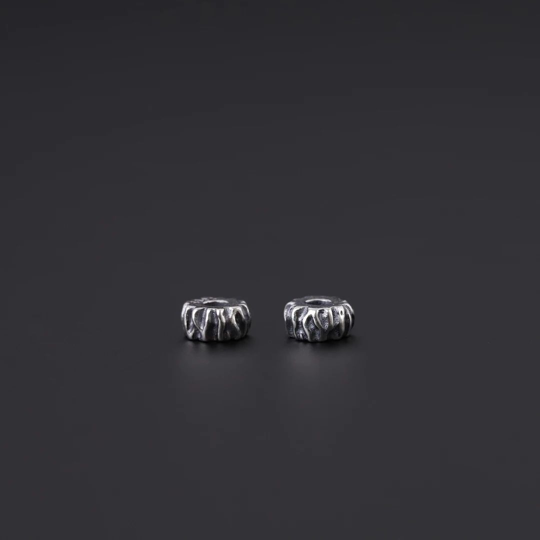 S8355银雕刻百香隔片隔珠文玩 把件配件