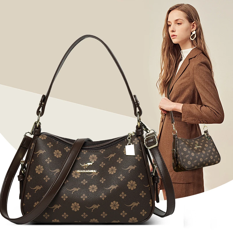 琳蒂袋鼠女士包皮包2025新款时尚单肩小包妈妈斜挎挎包高级感包包