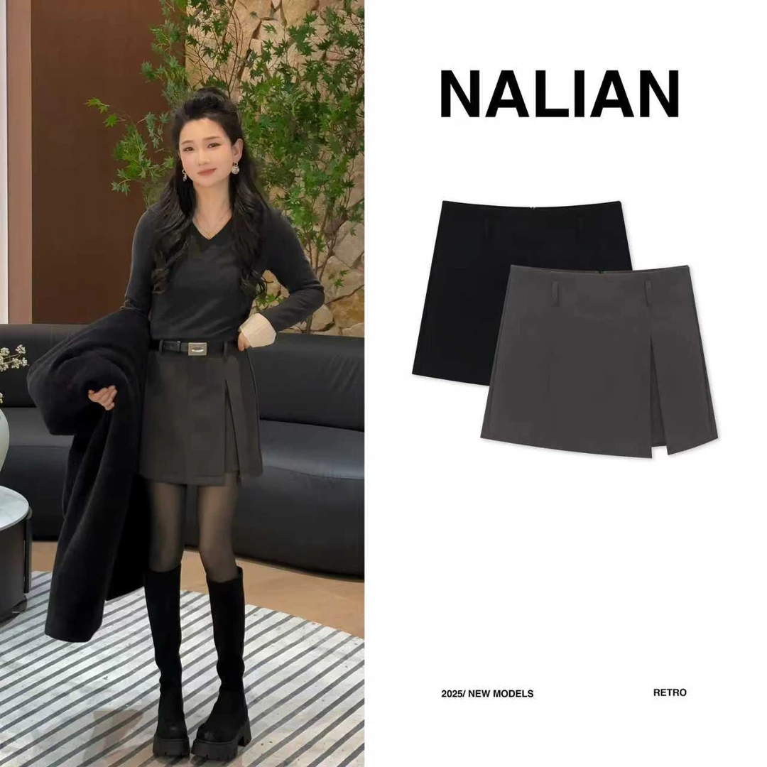 拿恋JGCGR5336#新款设计感高腰穿搭显瘦短裙（送腰带）5336