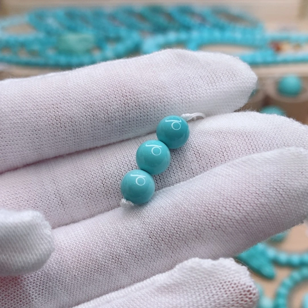 绿松石未镶嵌珠宝奇石6.8mm