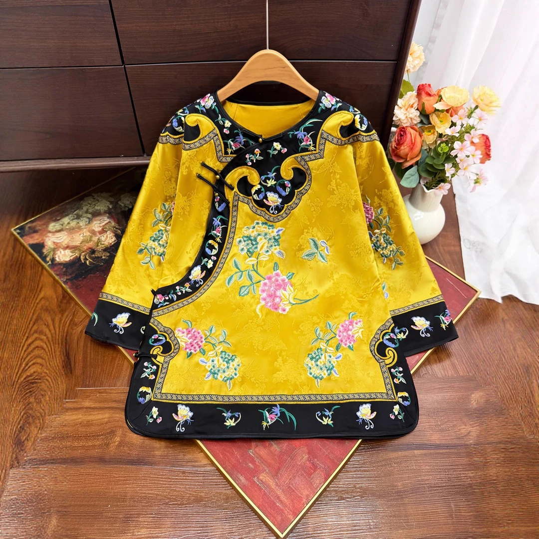 【锦绣江南】早秋新款新中式国风重工刺绣外套斜襟复古民族风上衣