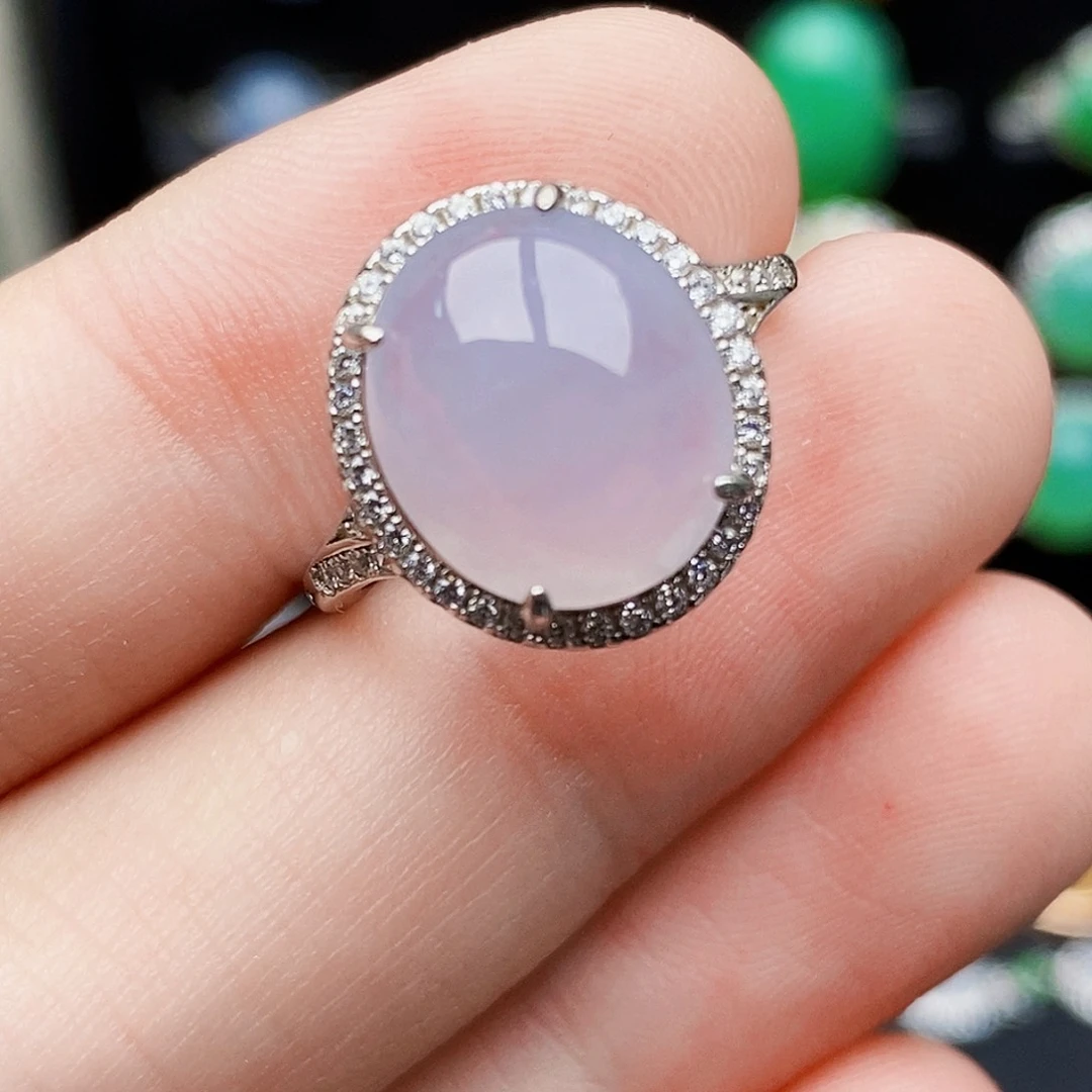 银S925镶嵌戒指翡翠7182