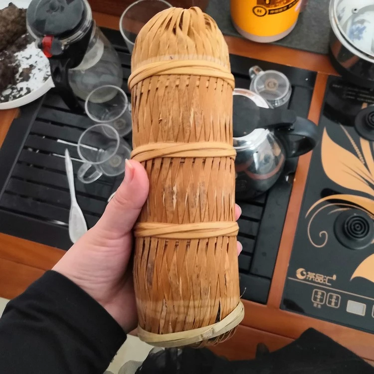 产地发货老陈茶陈年黑茶湖南花卷金花十两茶金花黑茶十六两茶