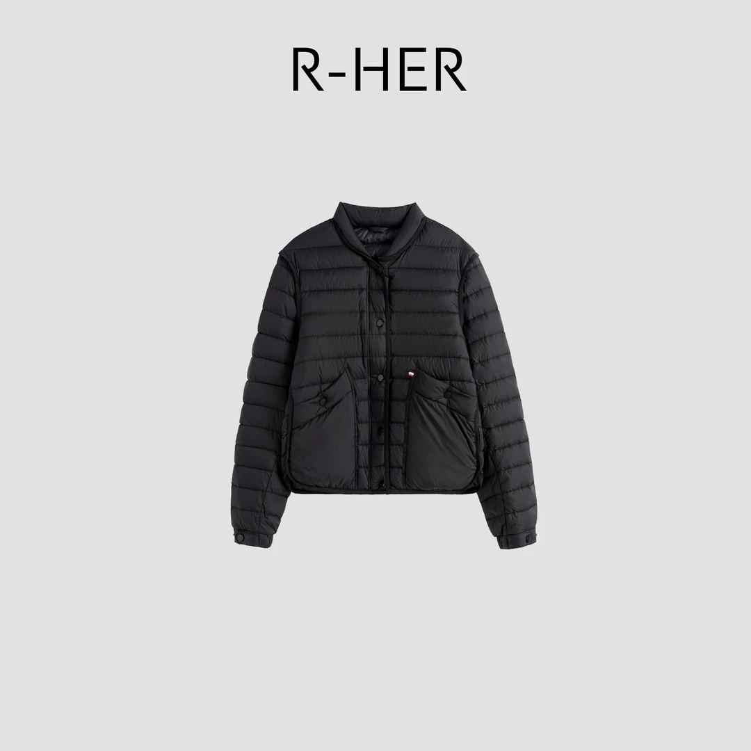 R-HER【都市夹克】轻薄款羽绒服百搭轻柔软休闲白鹅绒服RC25102011