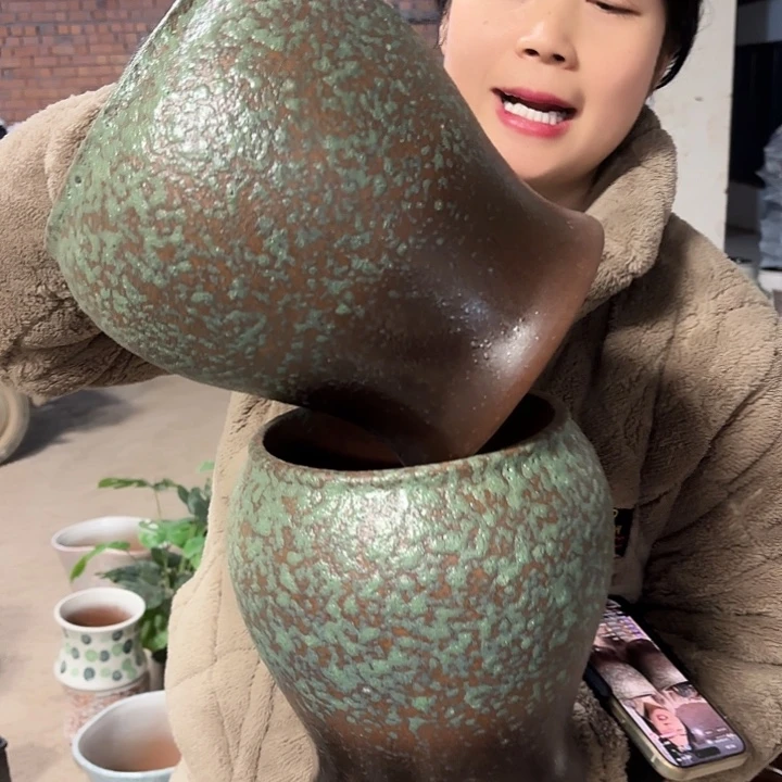 正品高23口17花盆