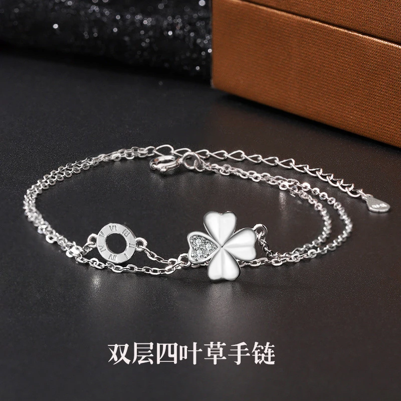 四叶草手链女9999银轻奢小众高级感手串2025新款生日礼物送女友