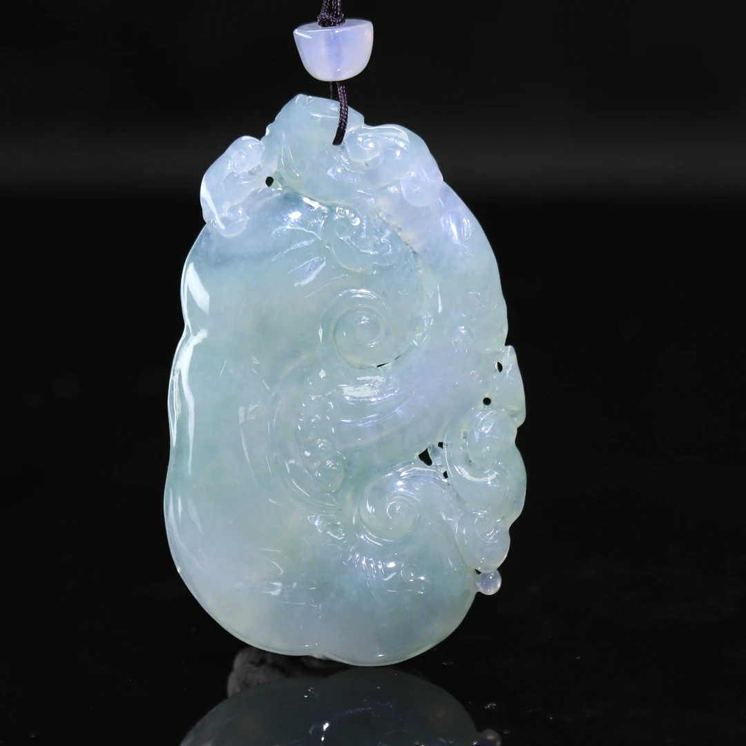 14天然缅甸翡翠A货晴水如意/800221/上海嘉禾拍卖