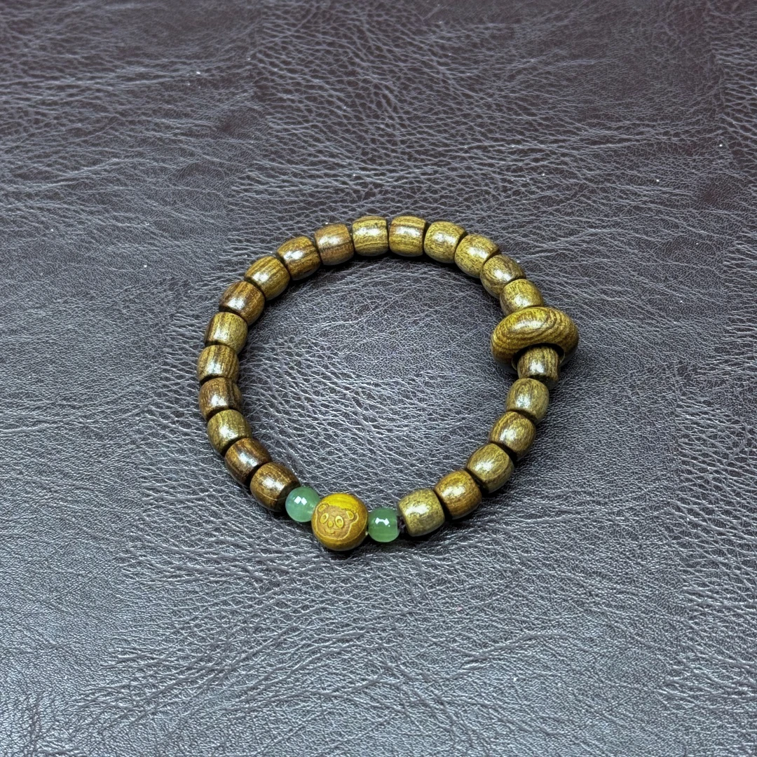 S0221黑花梨桶珠+跑环精美手串无礼盒