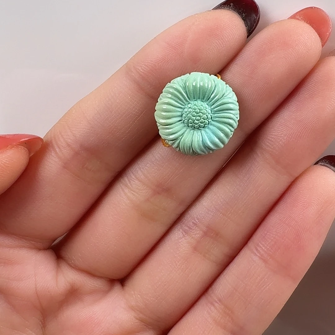 绿松石未镶嵌挂件