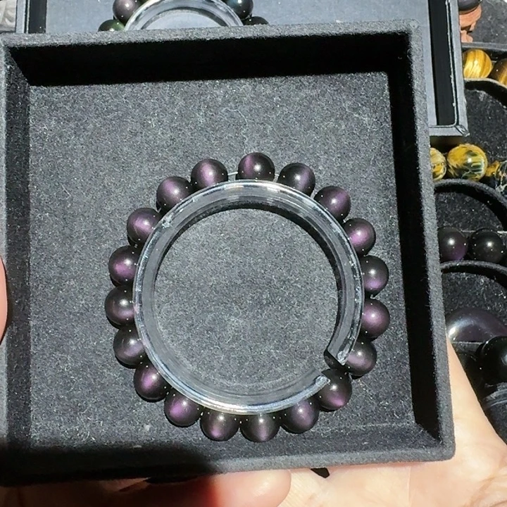 简***丹黑曜岩未镶嵌手链