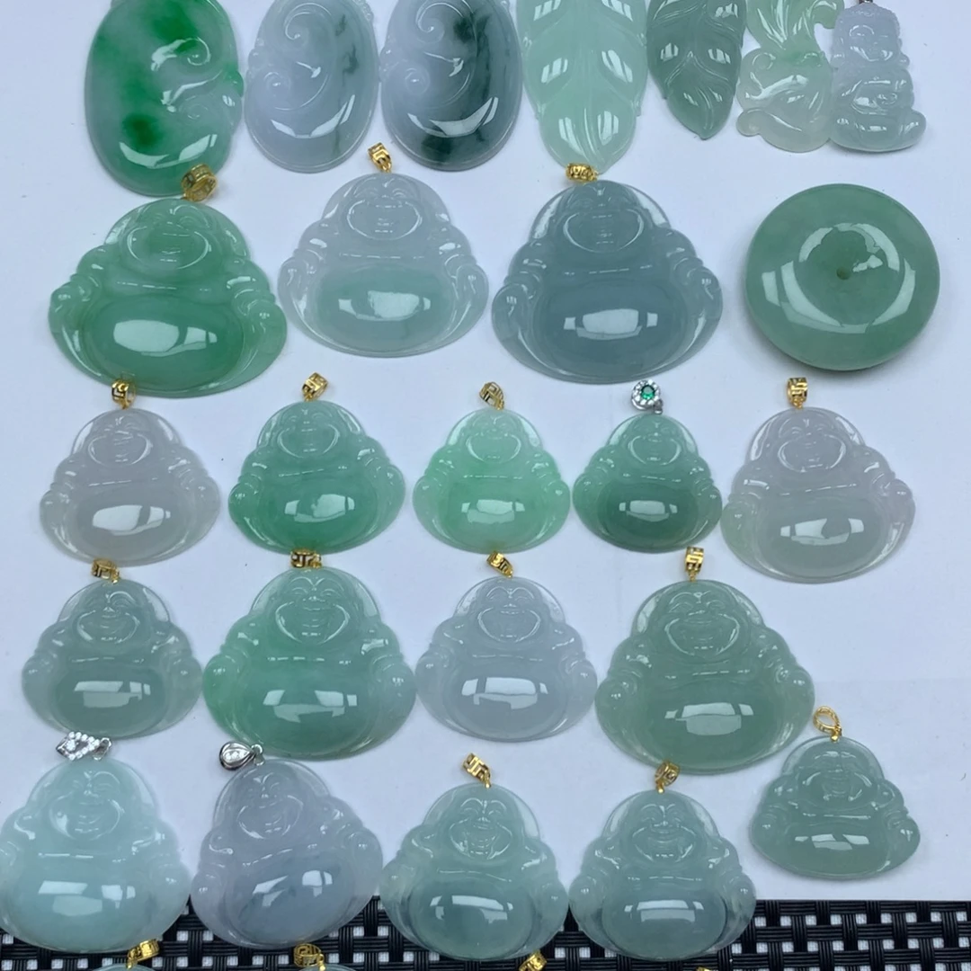 翡翠未镶嵌颈饰天然