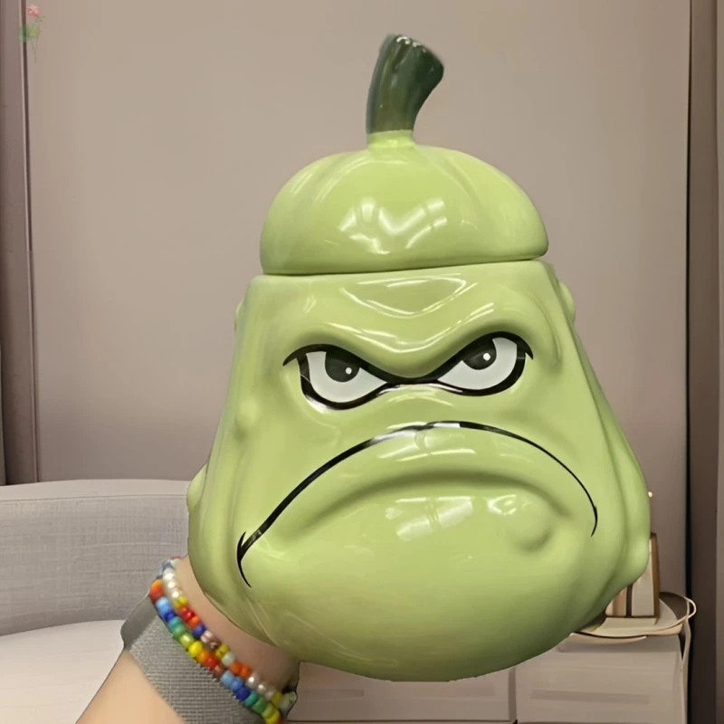 窝瓜水杯倭瓜马克杯奇奇怪怪创意不生气陶瓷杯苦瓜搞怪杯子送礼物