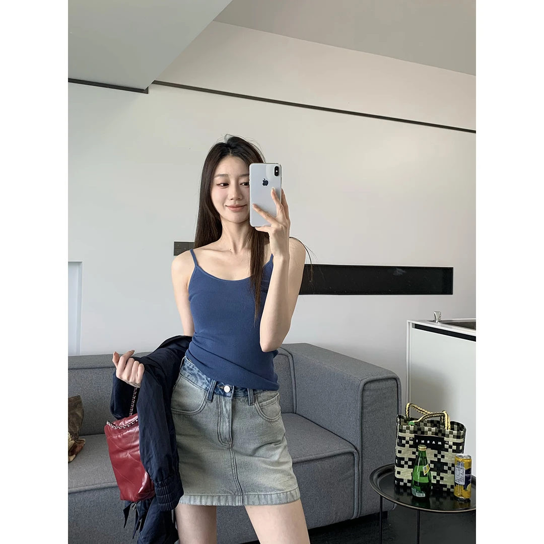 FORNIFORNI x YOYO 腿长比例 全棉短款牛仔半裙ins复古小众显瘦