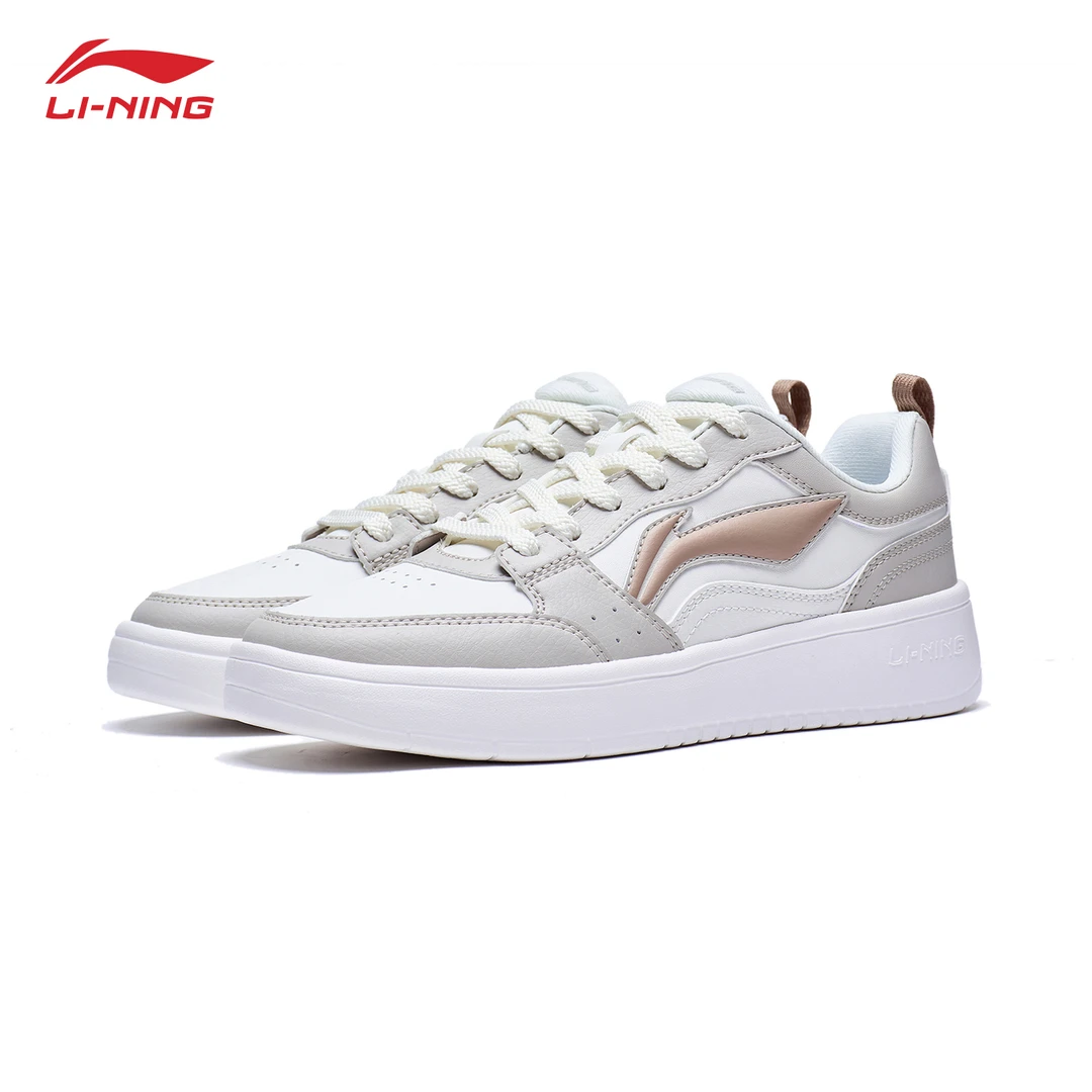 李宁元宝女鞋板鞋2025春季官方正品低帮透气运动鞋时尚百搭休闲鞋