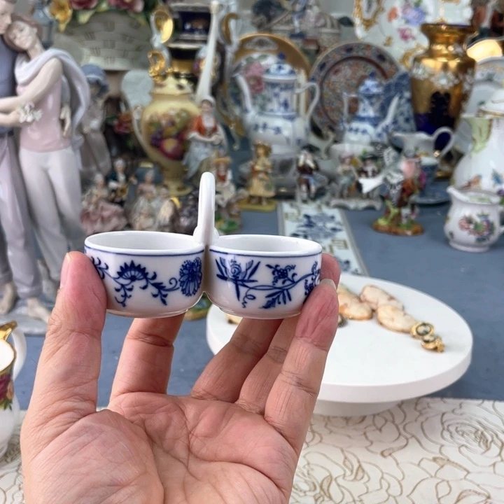 中古瓷器小房子盘子