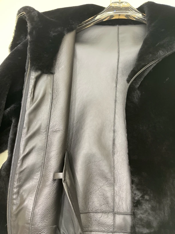 女中长款中码方领拉链通勤风花色中国码