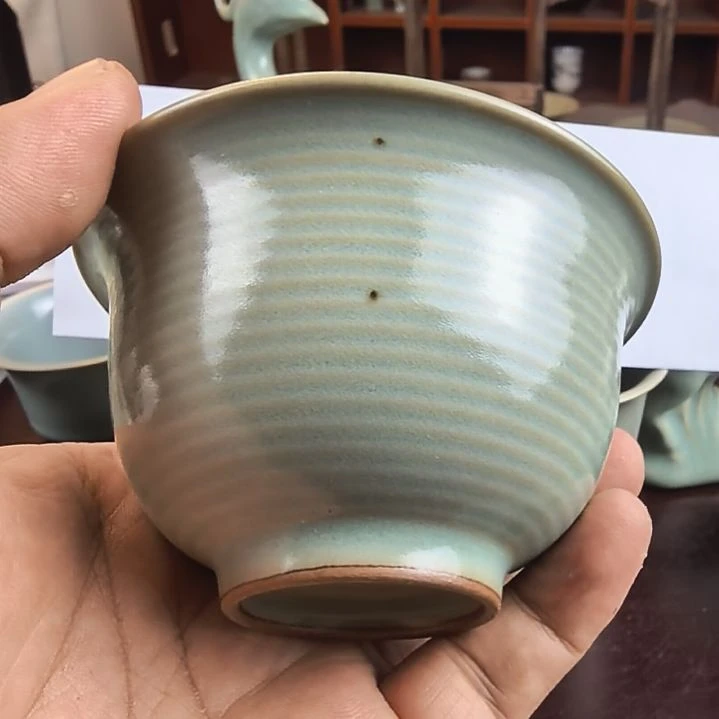 汝州原产地原矿仿古手工压手炫纹瑕疵