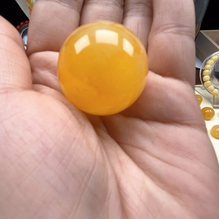 琥珀未镶嵌珠宝奇石蜜蜡圆珠