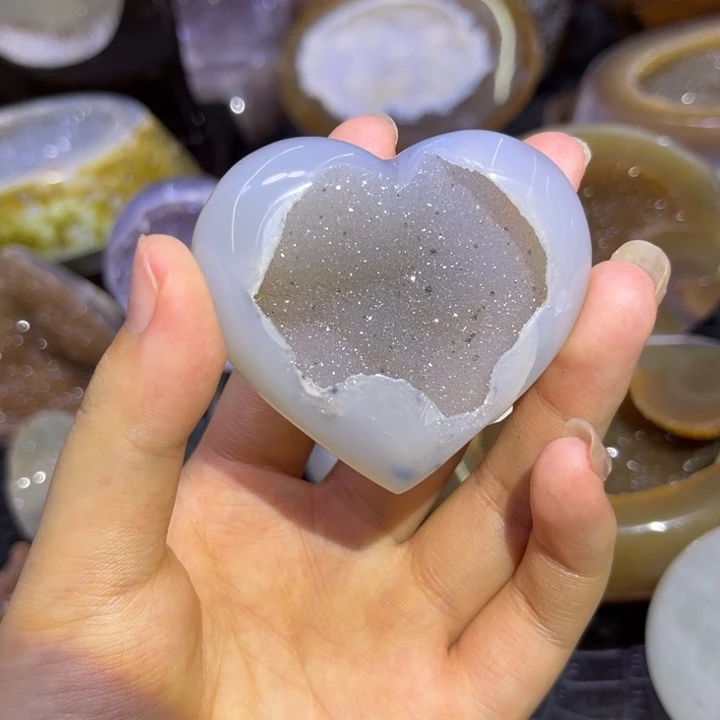 水晶未镶嵌发饰白晶爱心