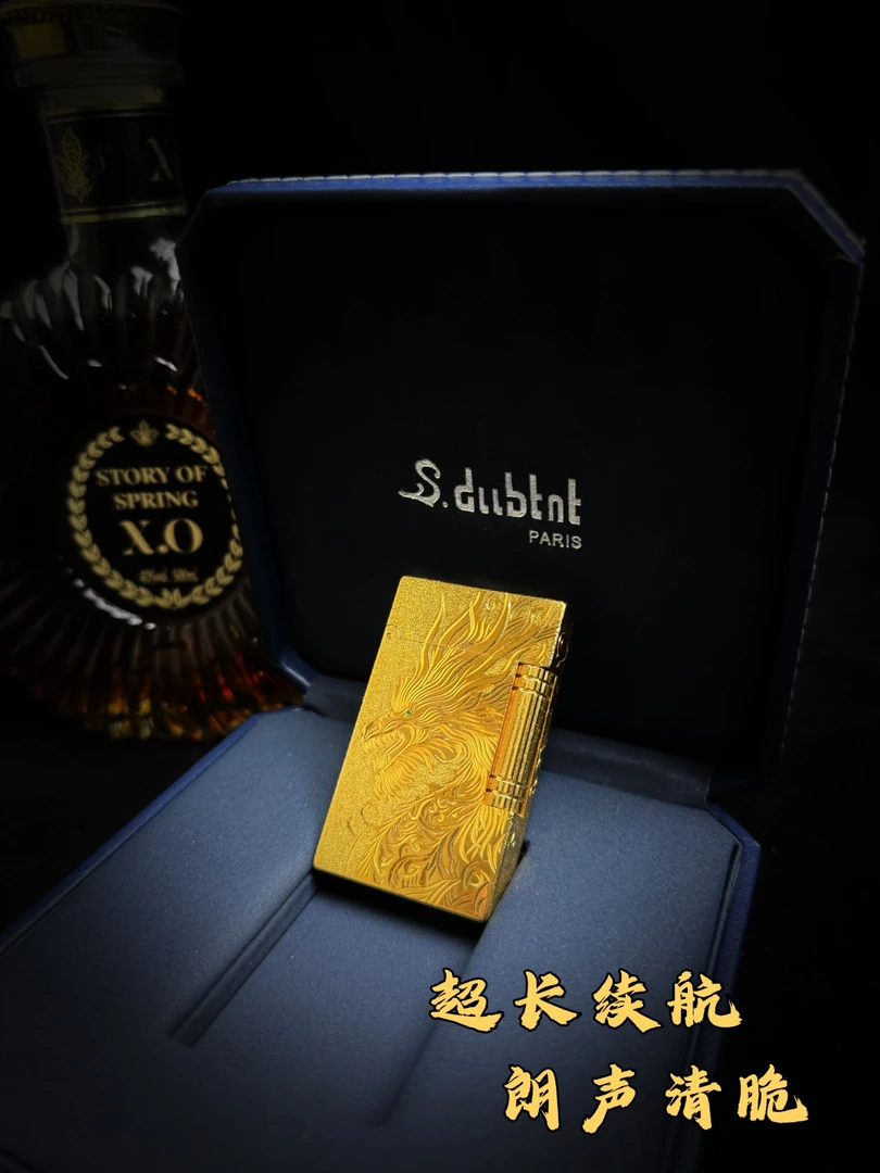 法国都柏特【龙凤呈祥】高档充气朗声打火机奢华大气送男士礼物