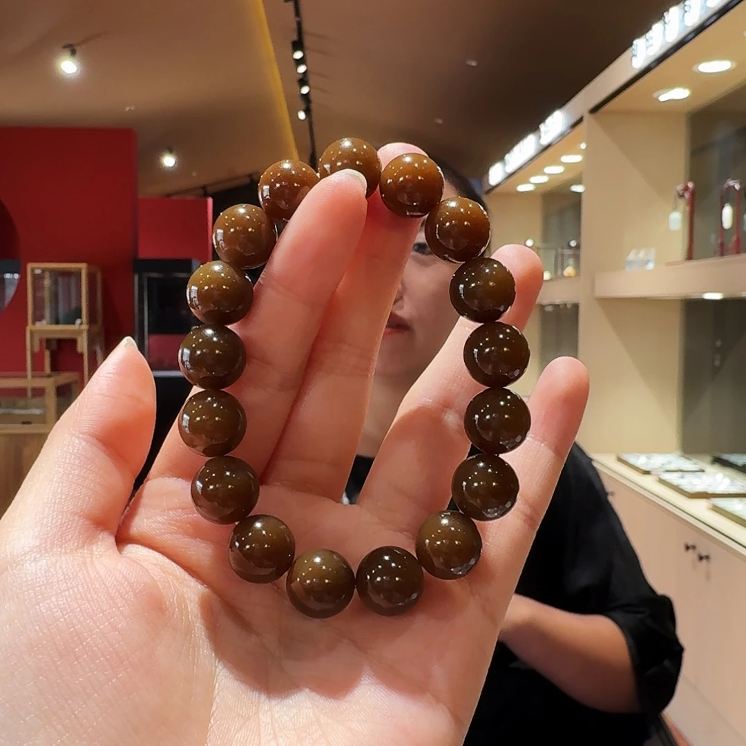 D***G和田玉未镶嵌手串金山糖12mm