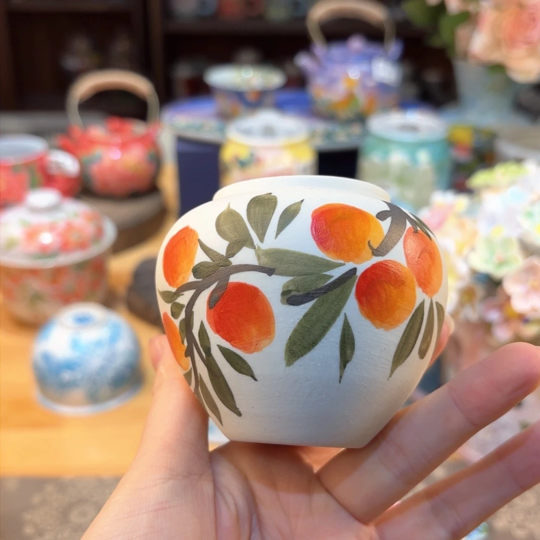 景德镇手绘高温釉下彩陶瓷茶具