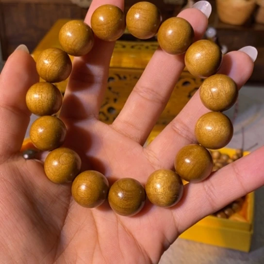金丝楠金丝楠木小叶1.5手串