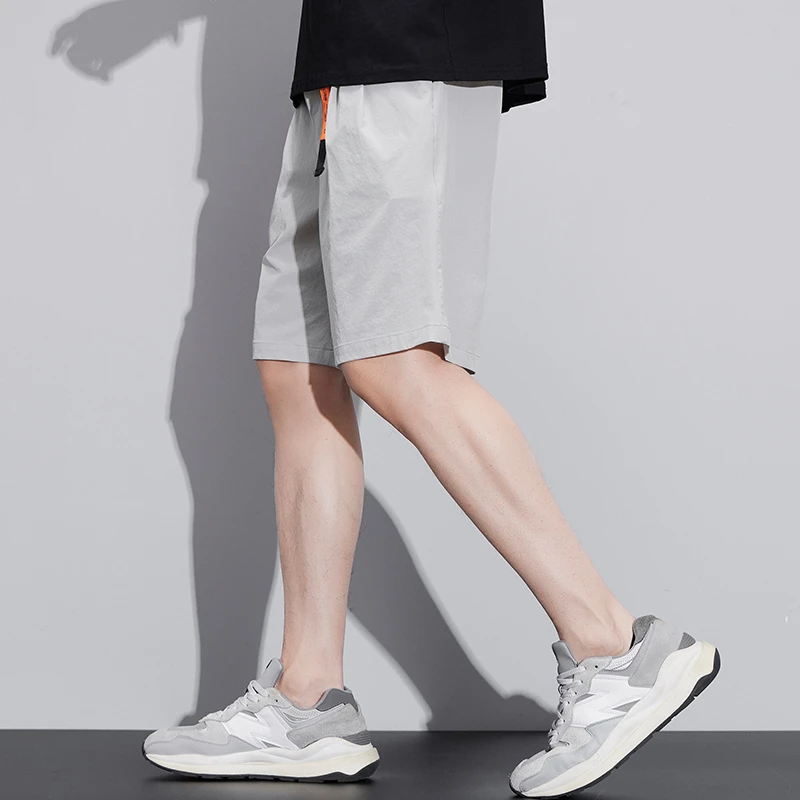 冰丝速干男士短裤夏季薄款潮流时尚直筒裤百搭外穿沙滩透气休闲裤