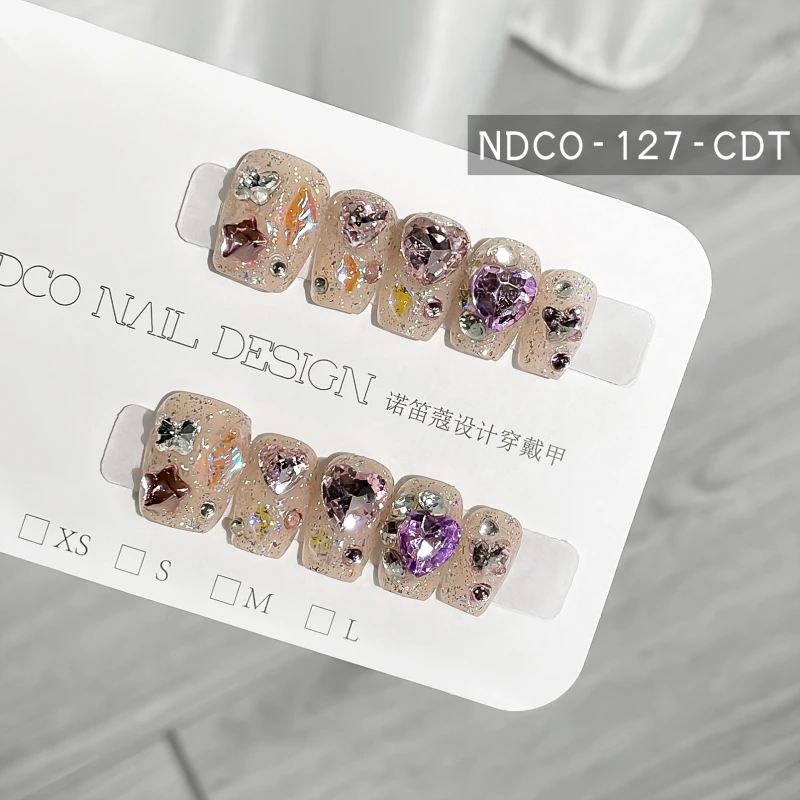 127新新款简约纯手工高品纯欲裸色冰透温柔夏日