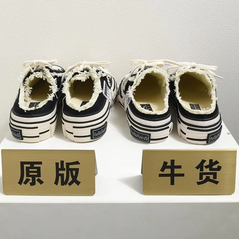 【官方正品】建豪明星同款帆布鞋厚底增高乞丐鞋日系百搭做旧脏脏