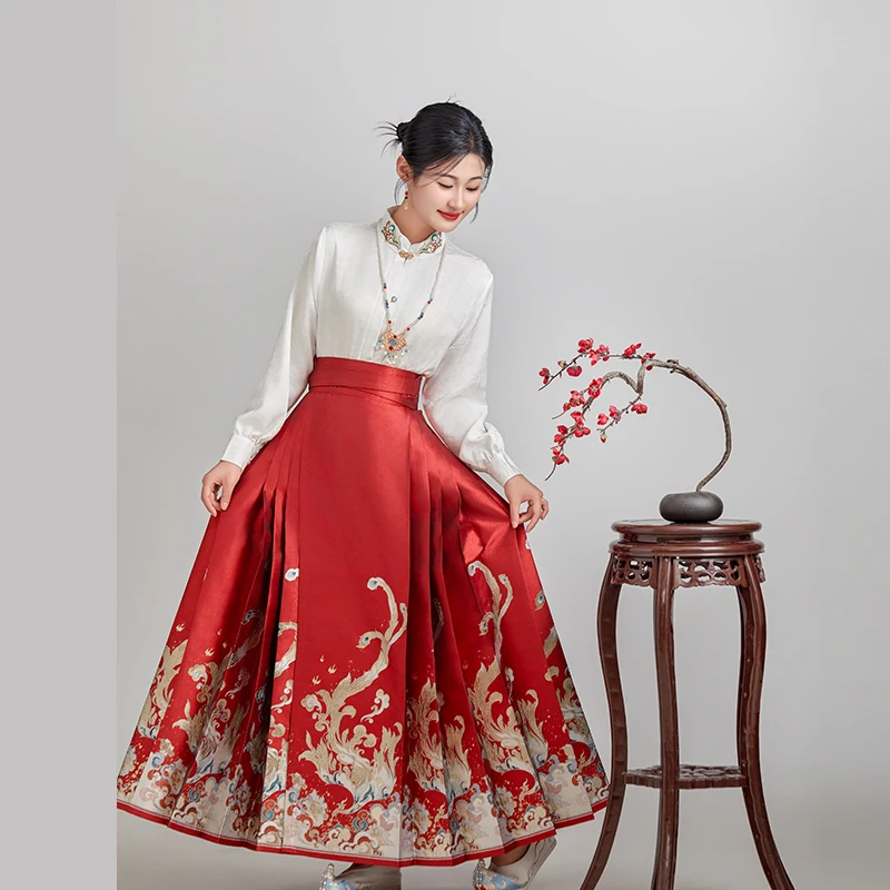 【精卫】织金仿妆花重工日常马面裙中国风汉元素