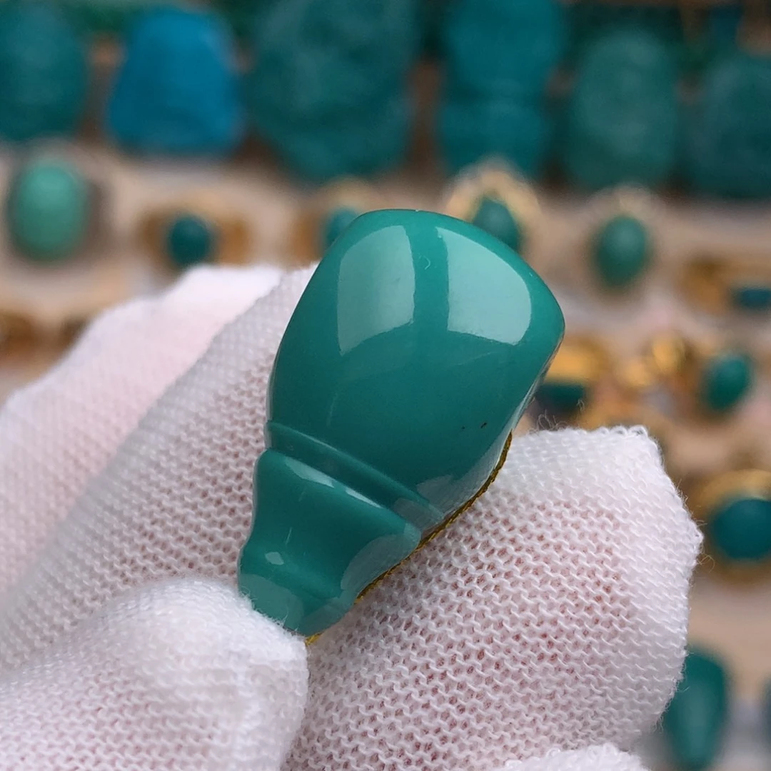未镶嵌绿松石珠宝奇石13mm