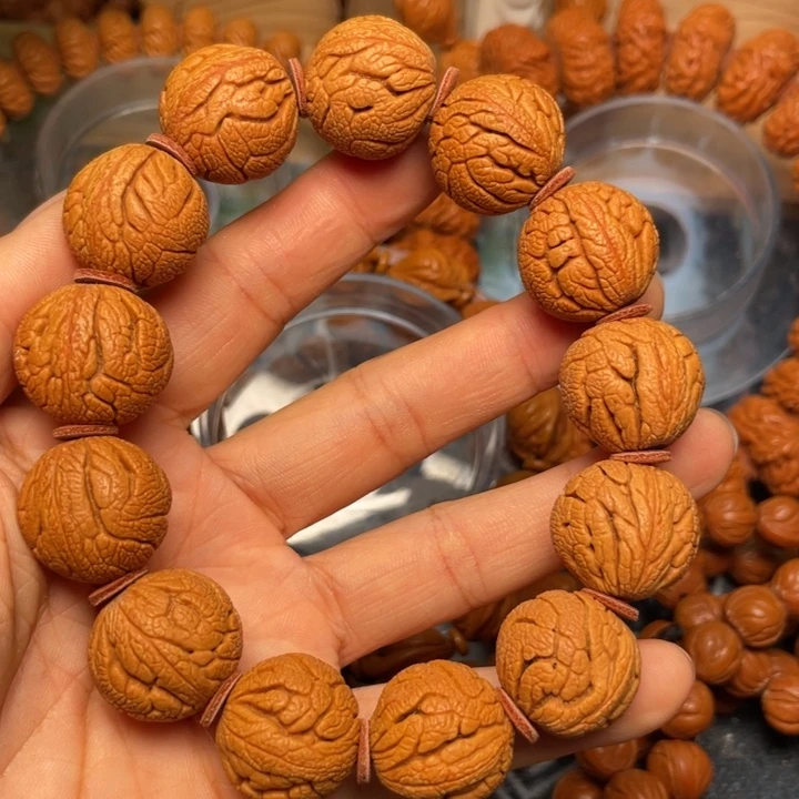 桃核手串龙纹桃核38