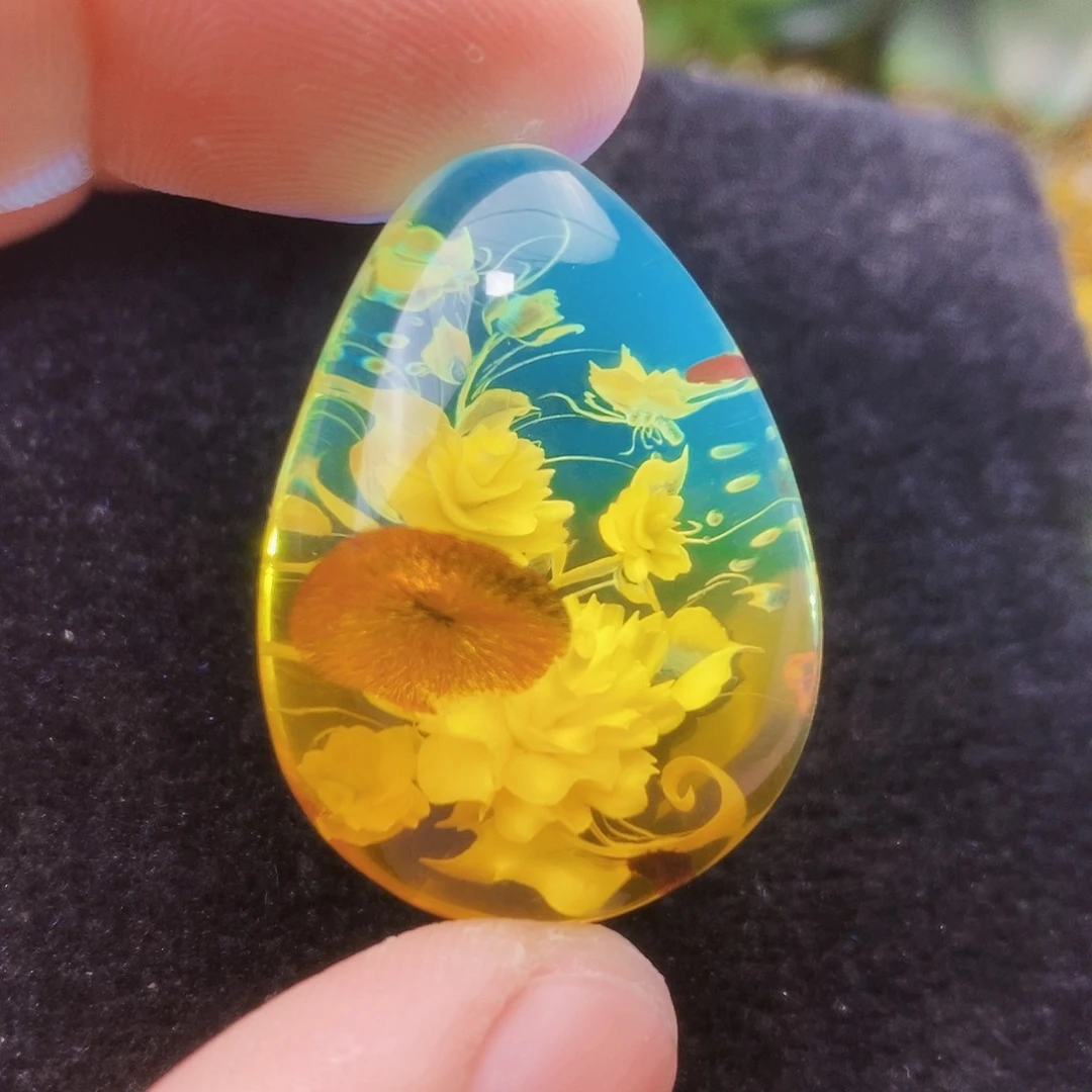 【闪购商品】琥珀（花珀）吊坠(不含链)未镶嵌