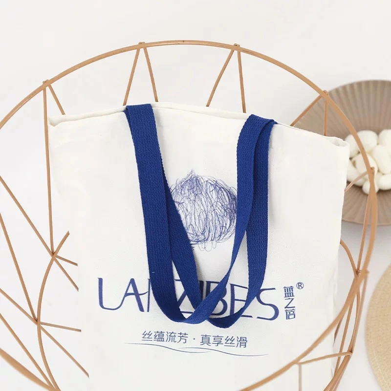 直播推荐粉丝必入大容量帆布包简约百搭手提袋购物袋手提包W6262