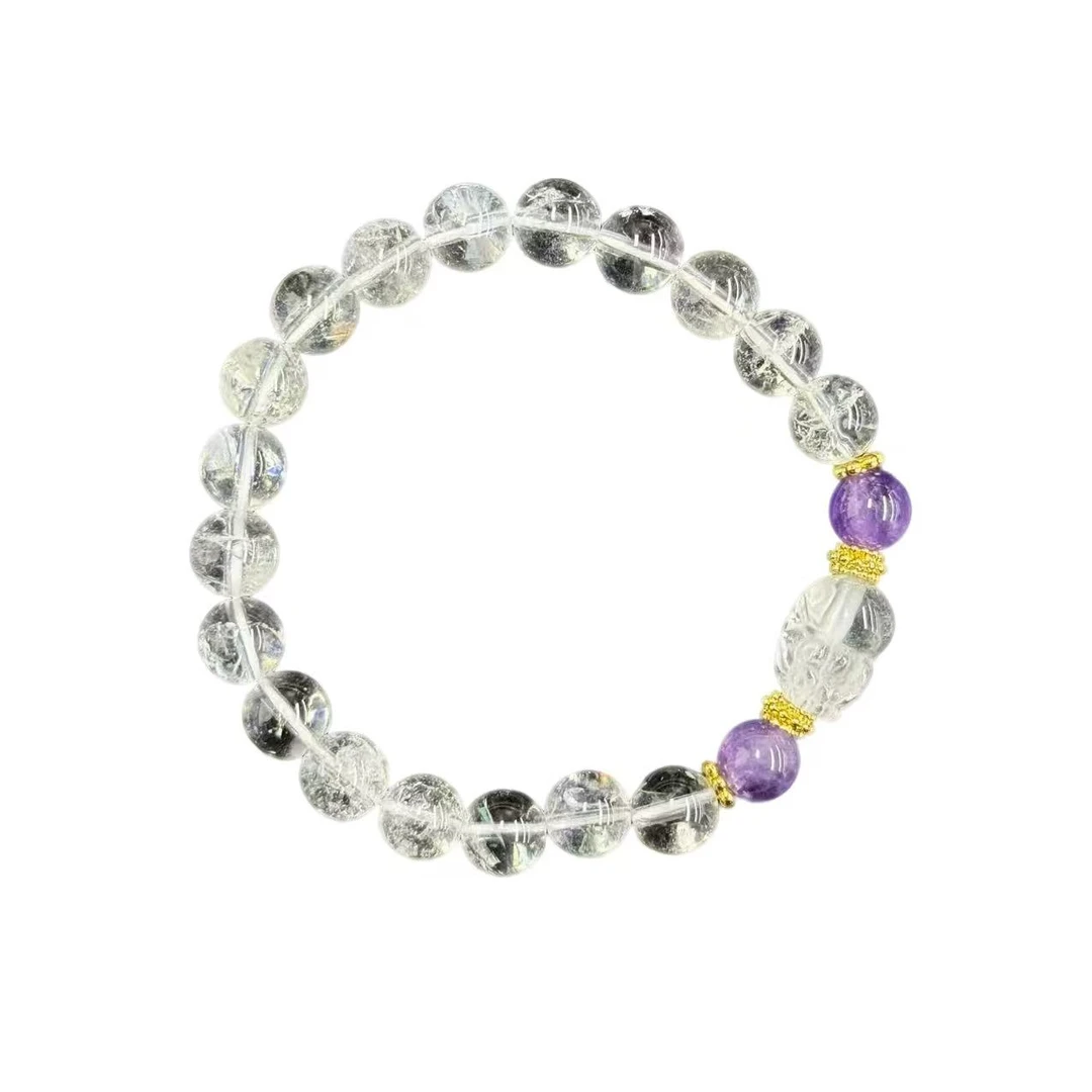 s1321-国风气质款白圆珠貔貅手串-sj-赠礼盒