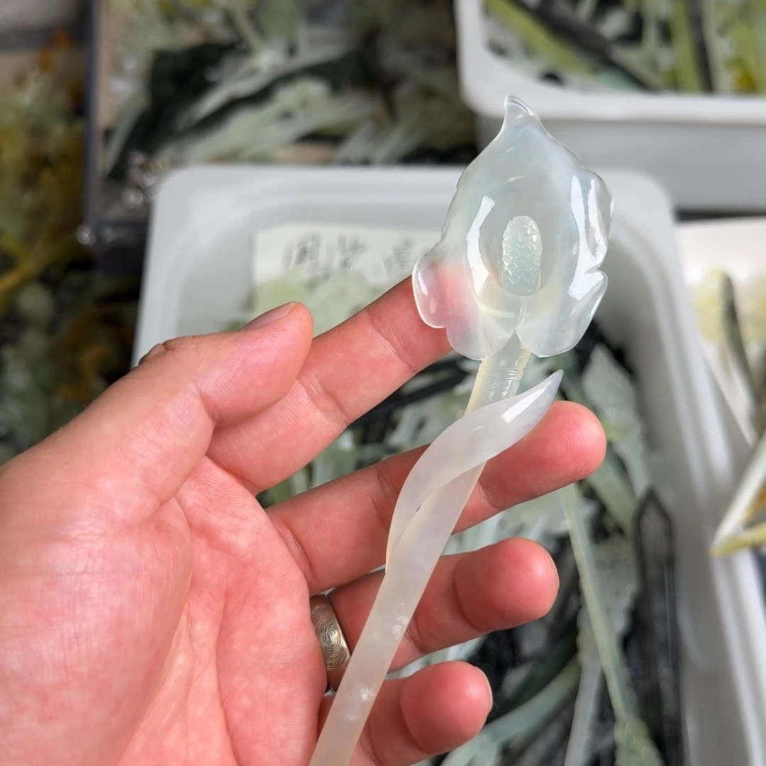 未镶嵌蛇纹石玉发饰