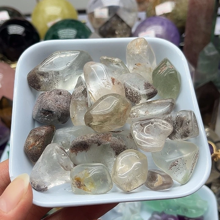 水晶珠宝半成品未镶嵌200克幽灵碎石