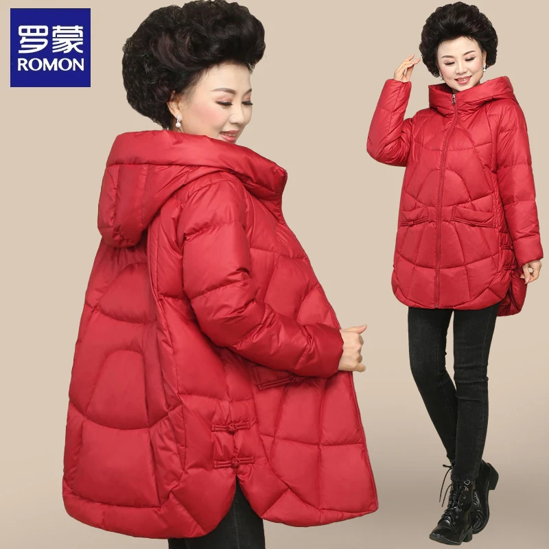 罗蒙中老年妈妈棉服2025新款中年秋冬季棉衣加厚棉袄妈妈冬装外套
