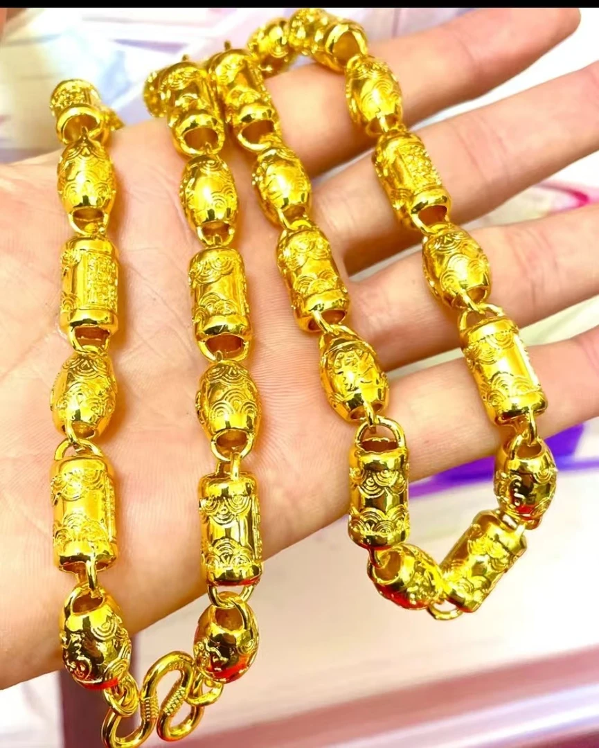 合金项链 网红新款家字福桶珠项链经典时尚气质百搭轻奢潮流精美