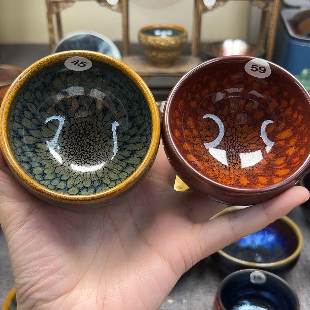 茶盏鹧鸪对杯手工杯