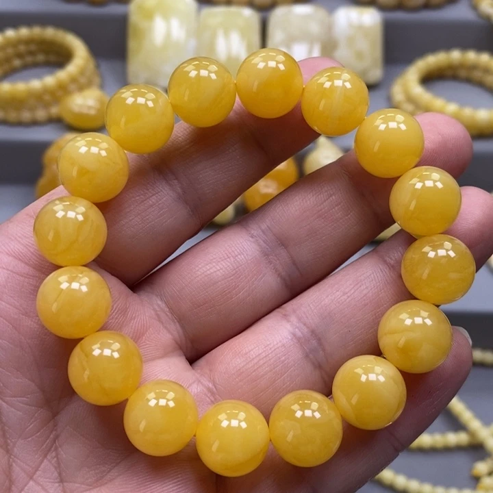 琥珀未镶嵌手链手串