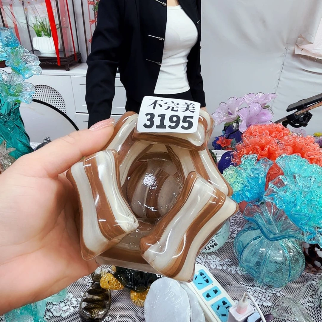 不完美不退不换琉璃花瓶花器艺术摆件