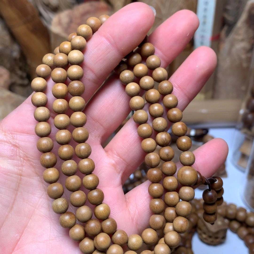 檀香木手串/手链老山檀香0.6多圈顺纹