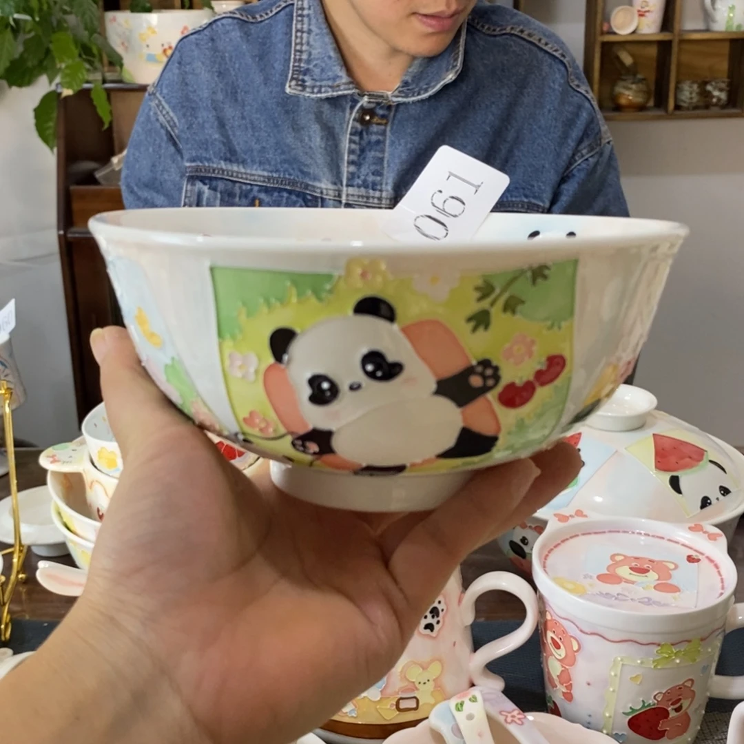 早***️瓷片景德镇釉下彩手绘