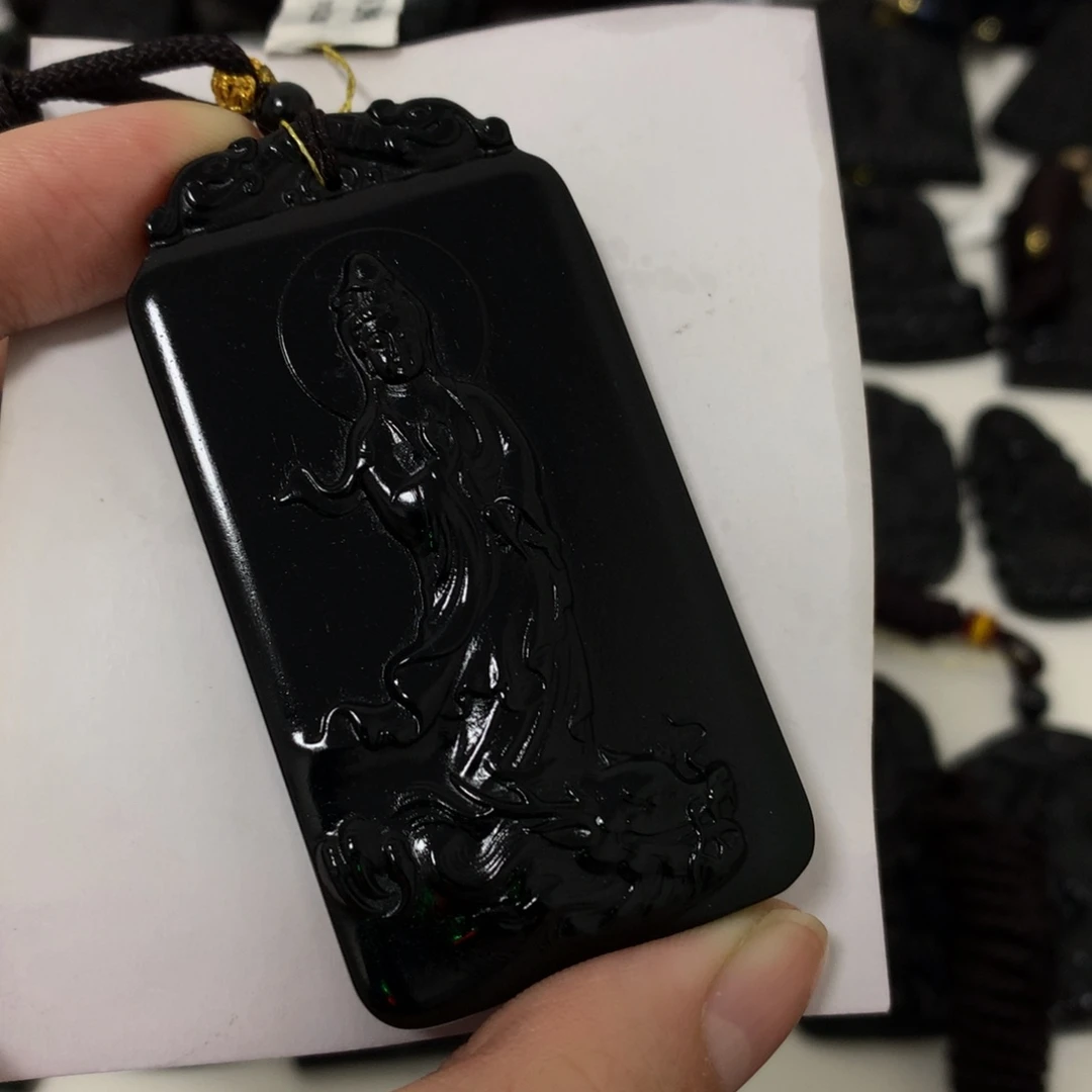 小***1天然缅甸a货钢琴黑挂件