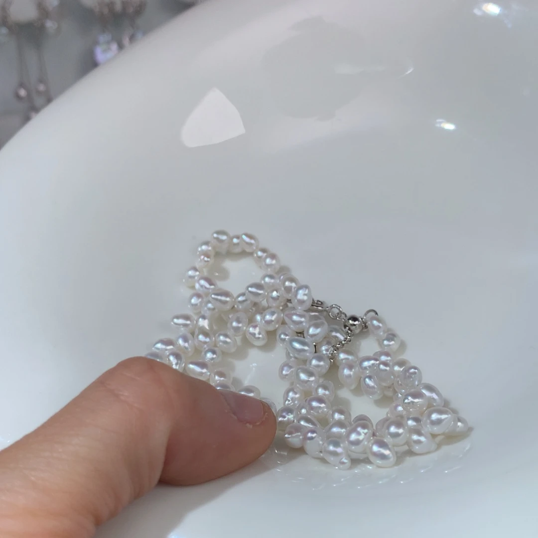 旻***佑银S925镶嵌淡水珍珠项链